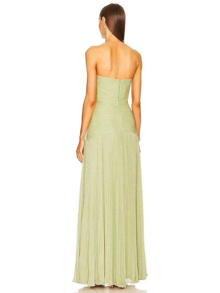 Mali - Sleeveless maxi dress with drop-waist design